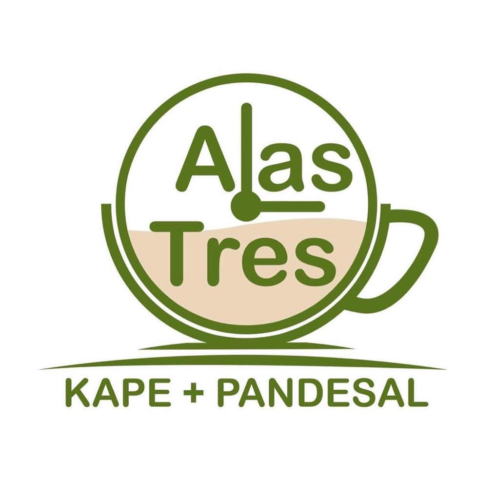 Alas Tres Kape + Pandesal logo